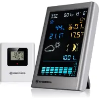 Bresser MeteoTemp TBV Wetterstation Funk mit Außensensor, Luftdruck