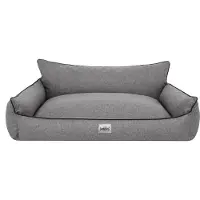 Sellbee Hundebett Hundekorb Hundesofa Hundekissen Tierbett Schlafplatz Hundematratze für Haustier Hunde Waschbar - Joker - 64 x 49 cm [Größe: L] - Graphit Ökoleinen