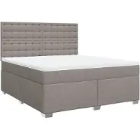 Syfax Boxspringbett mit Matratze Taupe 180x200 cm Stoff