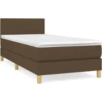 Syfax Boxspringbett mit Matratze Dunkelbraun 80x200 cm Stoff