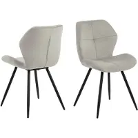 Ebuy24 Actona Petri, Gepolsterter Sitz, Stoff, Sand, Gepolsterte Rückenlehne, Stoff, Sand