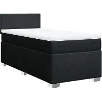 Syfax Boxspringbett mit Matratze Schwarz 80x200 cm Stoff
