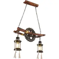 Globo Lighting Hängeleuchte Metall messingfarben, 2x E27
