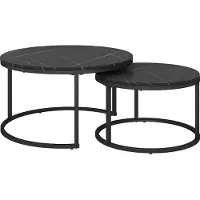 Vicco Couchtisch-Set Montreal Schwarz 77 x 40 cm 2 Teile, Model 41521