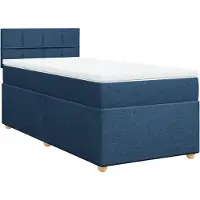Syfax Boxspringbett mit Matratze Blau 90x190 cm Stoff