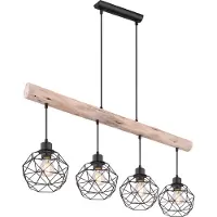 Globo Lighting Lighting Hängeleuchte Metall schwarz matt, 4x E27
