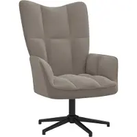 vidaXL CLORIS Loungesessel Relaxsessel Wohnzimmersessel Hellgrau Samt, 10,65 kg