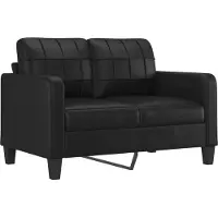vidaXL 2-Sitzer-Sofa Schwarz 120 cm Kunstleder