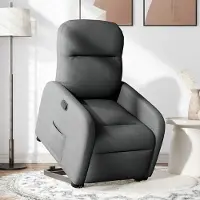 Prolenta Maison Exclusive - Relaxsessel mit Aufstehhilfe Dunkelgrau Stoff