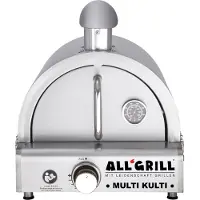 ALL' GRILL Allgrill MULTI-KULTI Set 2 zündgesichert - Gasgrill + Edelstahlpizzahaube mit Kamin