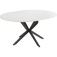 Vicco Esstisch Loyd Weiß/Schwarz 120 x 76.5 cm ausziehbar, Model 51776