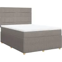 Syfax Boxspringbett mit Matratze Taupe 160x200 cm Stoff