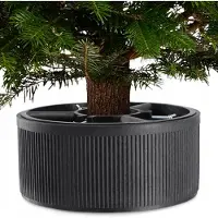 Kadax Weihnachtsbaumständer "Andel", Christbaumständer aus recycelten Kunststoff, Graphit, Baumhöhe bis 150 cm