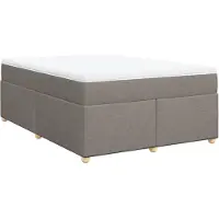 Syfax Boxspringbett mit Matratze Taupe 140x190 cm Stoff
