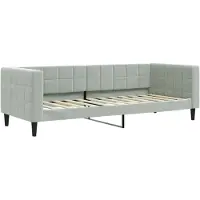 Syfax Tagesbett Hellgrau 80x200 cm Samt