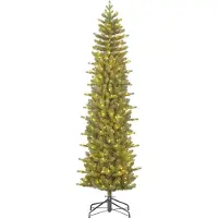 Black Box Trees Harma Schmaler Künstlicher Weihnachtsbaum mit LED-Lichtern - H260 x Ø73 cm - Grün