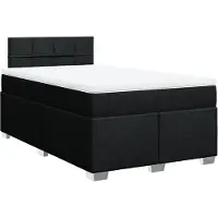 Syfax Boxspringbett mit Matratze Schwarz 120x190 cm Stoff