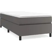 Syfax Boxspringbettgestell Grau 80x200 cm Kunstleder