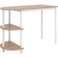 Vicco Küchentisch Freetown Goldkraft Eiche/Weiß 110 x 50 cm mit offene Ablagen, Model 49552