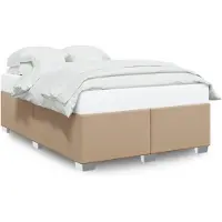vidaXL Bettgestell Cappuccino-Braun 140x200 cm Kunstleder
