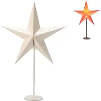 Mojawo Weihnachtstern Tischlampe Papierstern H65cm 220V An/Aus Schalter