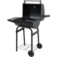 LUND Holzkohlegrill mit Deckel, Grillrost 47X34Cm