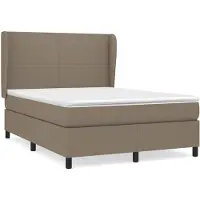 Syfax Boxspringbett mit Matratze Taupe 140x200 cm Stoff