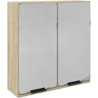 vidaXL Bad-Spiegelschrank Sonoma-Eiche 64,5x20x66,5 cm Holzwerkstoff