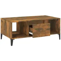 vidaXL Couchtisch Räuchereiche 90x50x36,5 cm Holzwerkstoff