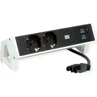 Bachmann DESK2 2xP40 1xUSB A/C 22W, 0,2m GST18 RAL9010 Italia