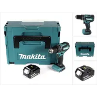 Makita DHP 485 M1J 18 V Li-Ion Akku Schlagbohrschrauber im Makpac + 1 x 4,0 Ah Akku - ohne Ladegerät