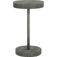 vidaXL "im " Gartentisch Wetterfest - Balkon Tisch/Esstisch - Grau 60,5x106 cm Poly Rattan - Gartentische CC20018