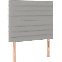 Syfax Kopfteil Hellgrau 100 x 5 x 118/128 cm Stoff