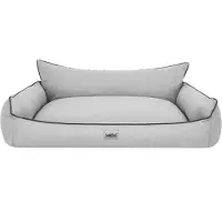Sellbee Hundebett Hundekorb Hundesofa Hundekissen Tierbett Schlafplatz Hundematratze für Haustier Hunde Waschbar - Joker - 132 x 106 cm [Größe: XXXL] - Asche Ökoleinen