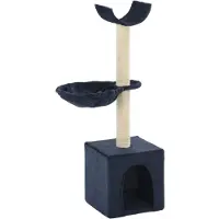 Syfax Katzen-Kratzbaum mit Sisal-Kratzsäulen 105 cm Blau