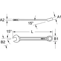 Ks Tools Ringmaulschlüssel, abgewinkelt, 1.1/16", 517.1916