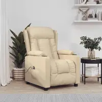 Prolenta Maison Exclusive - Relaxsessel Elektrisch Creme Stoff