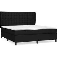 Syfax Boxspringbett mit Matratze Schwarz 160x200 cm Stoff