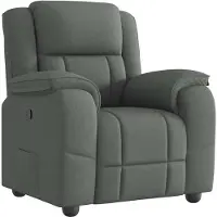 Syfax Relaxsessel Stoff Dunkelgrau, manuelle Liegefunktion, gepolstert, mit Seitentasche, 96x99x102 cm (BxTxH)