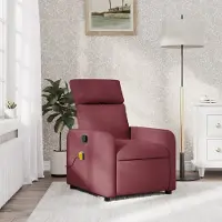 Prolenta Maison Exclusive - Massagesessel Weinrot Stoff