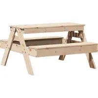 vidaXL Picknicktisch für Kinder 88x97x52 cm Massivholz Kiefer