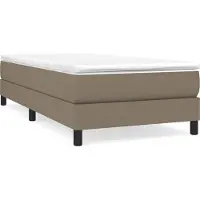 Syfax Boxspringbett mit Matratze Taupe 100x200 cm Stoff