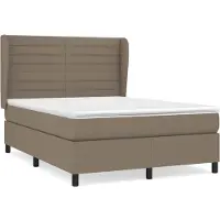 Syfax Boxspringbett mit Matratze Taupe 140x190 cm Stoff