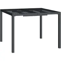 Syfax Gartentisch Anthrazit 100x100x72 cm Stahl