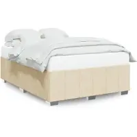 Syfax Bettgestell ohne Matratze Creme 140x200 cm Stoff