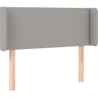 Syfax Kopfteil mit Ohren Hellgrau 103x16x78/88 cm Stoff