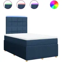 Syfax Boxspringbett mit Matratze Blau 120x200 cm Stoff
