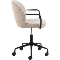 Ebuy24 Patricia Bürostuhl Bouclé beige.