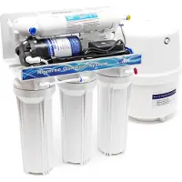 Naturewater 5 Stufen Umkehrosmose 180 L/Tag mit Druckerhöhungspumpe und manuellem Ventil, RO Omsoseanlage für sauberes Trinkwasser