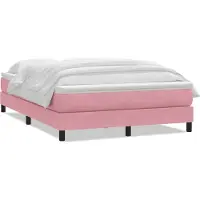 Syfax Boxspringbett mit Matratze Rosa 160x210 cm Samt